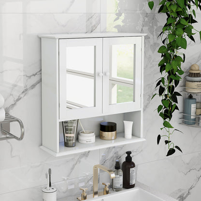 Dual Mirror Door Bathroom Cabinet