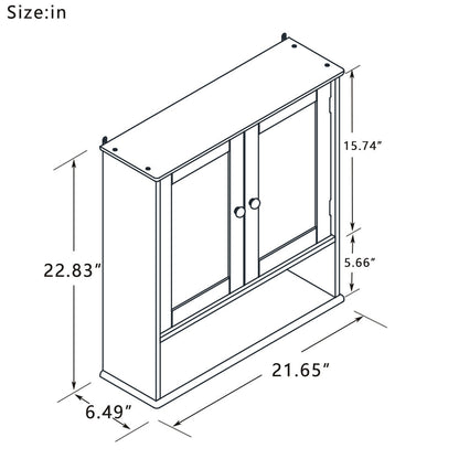 Dual Mirror Door Bathroom Cabinet