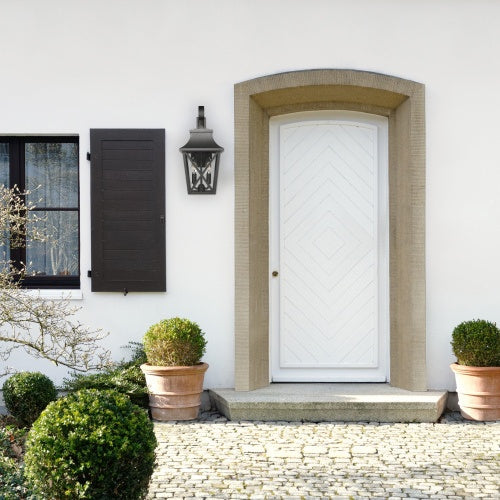 Modern Dual Black Outdoor Wall Lamp