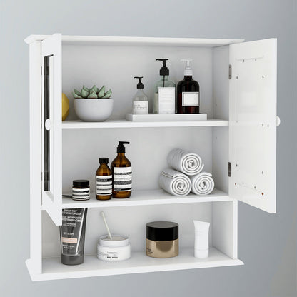 Dual Mirror Door Bathroom Cabinet