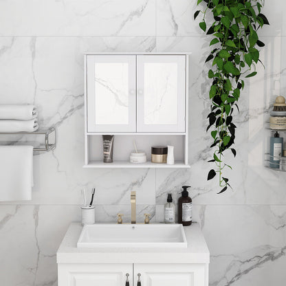 Dual Mirror Door Bathroom Cabinet