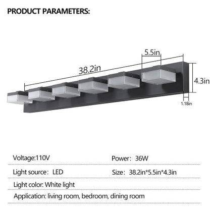 Contemporary 6-Bulb LED Vanity Mirror Light