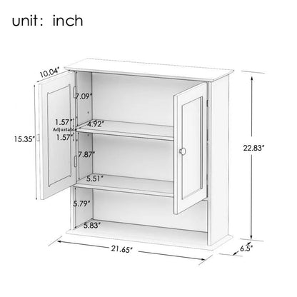 Dual Mirror Door Bathroom Cabinet