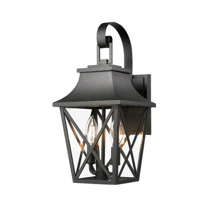 Modern Dual Black Outdoor Wall Lamp