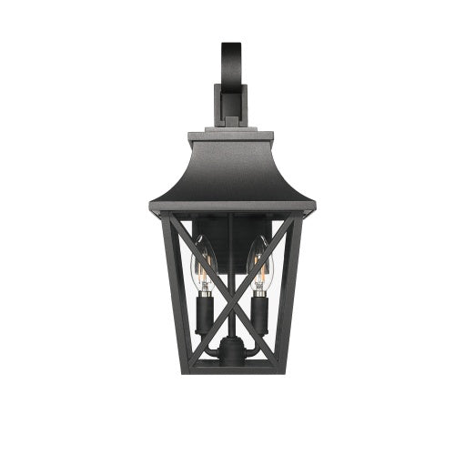 Modern Dual Black Outdoor Wall Lamp