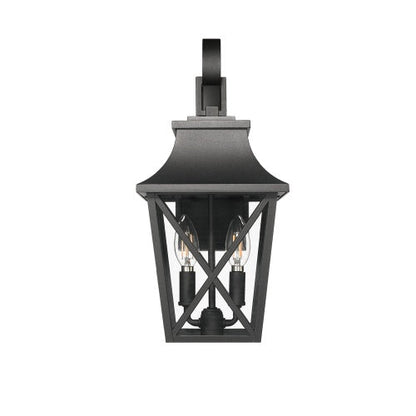 Modern Dual Black Outdoor Wall Lamp